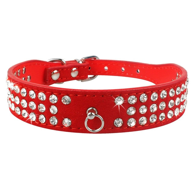 Adjustable Rhinestone Puppy Collars-Pup Essentials