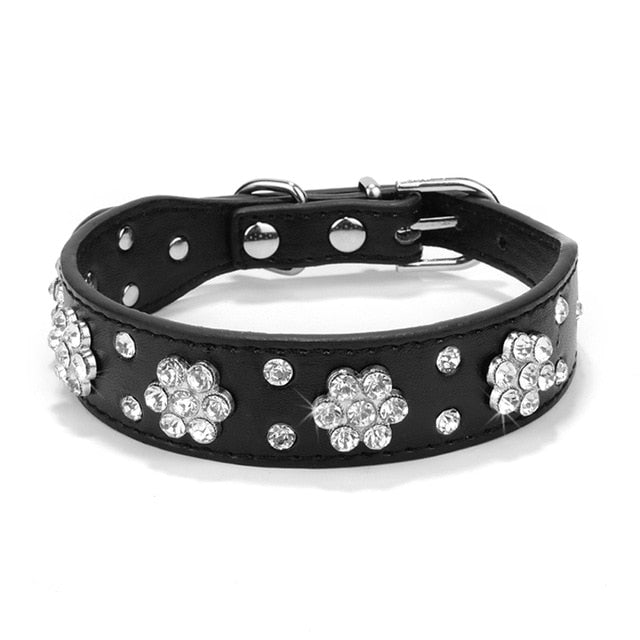 Adjustable Rhinestone Puppy Collars-Pup Essentials