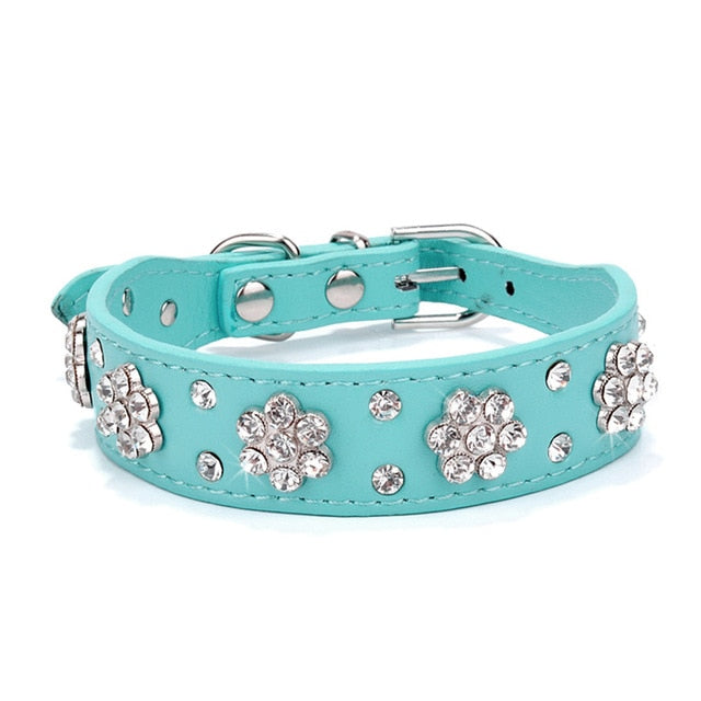 Adjustable Rhinestone Puppy Collars-Pup Essentials