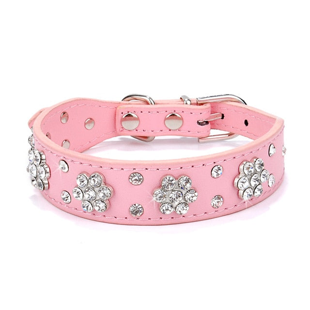 Adjustable Rhinestone Puppy Collars-Pup Essentials