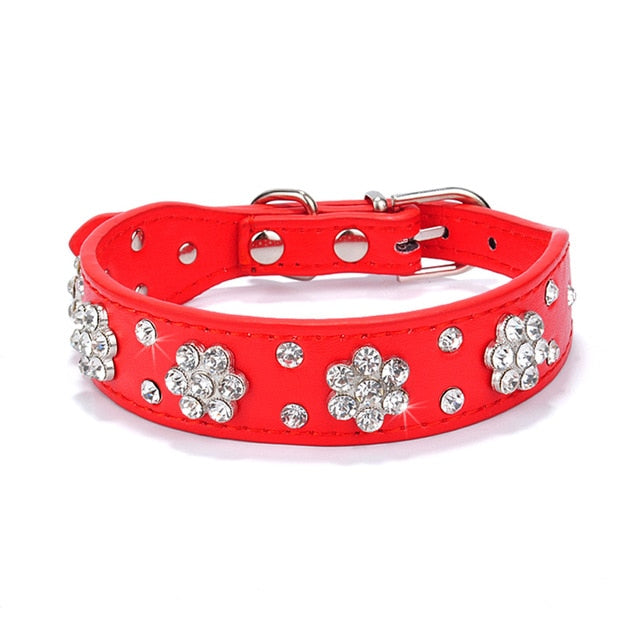 Adjustable Rhinestone Puppy Collars-Pup Essentials