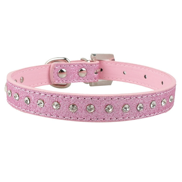 Adjustable Rhinestone Puppy Collars-Pup Essentials