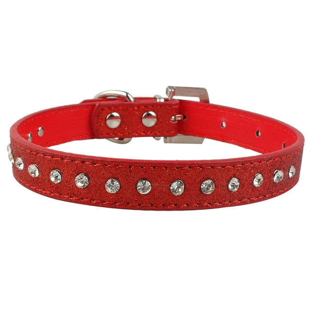 Adjustable Rhinestone Puppy Collars-Pup Essentials