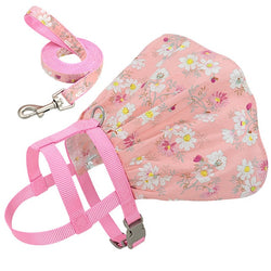 Adjustable Floral Printed Harness-Pup Essentials