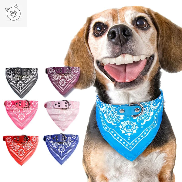Adjustable Dog Collar Bandana-Pup Essentials