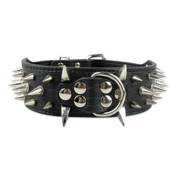 Spiked Studded Leather Collars-Pup Essentials